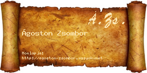 Ágoston Zsombor névjegykártya