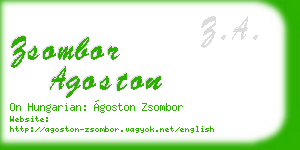 zsombor agoston business card