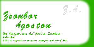 zsombor agoston business card